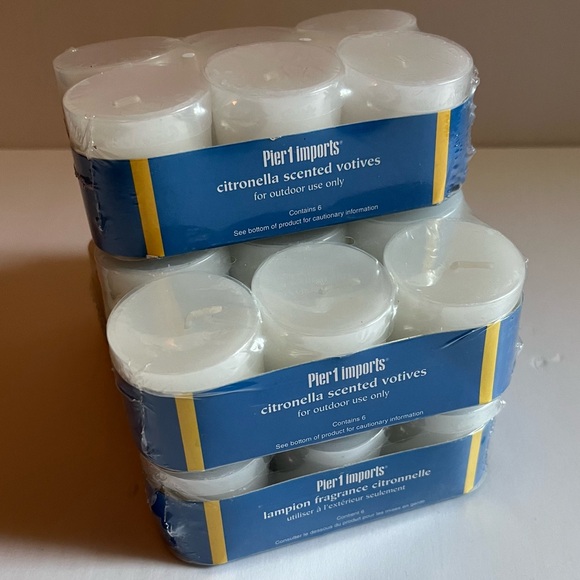 Pier1 Imports citronella scented votives lot of 30 votives - Picture 1 of 3